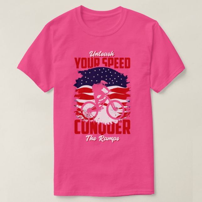 Unleash Your Speed Conquer BMX T-Shirt (Design Front)