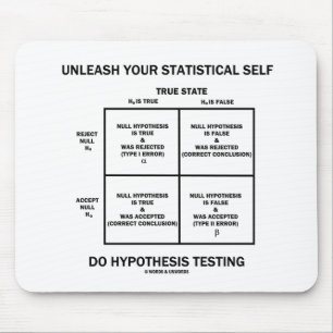 Unleash Your Statistical Self Hypothesis Testing Mouse Pad