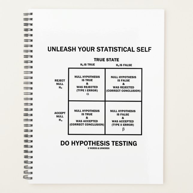 Unleash Your Statistical Self Hypothesis Testing Planner (Front)