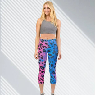 Unleash Your Style with Neon Leopard GRL Power Capri Leggings