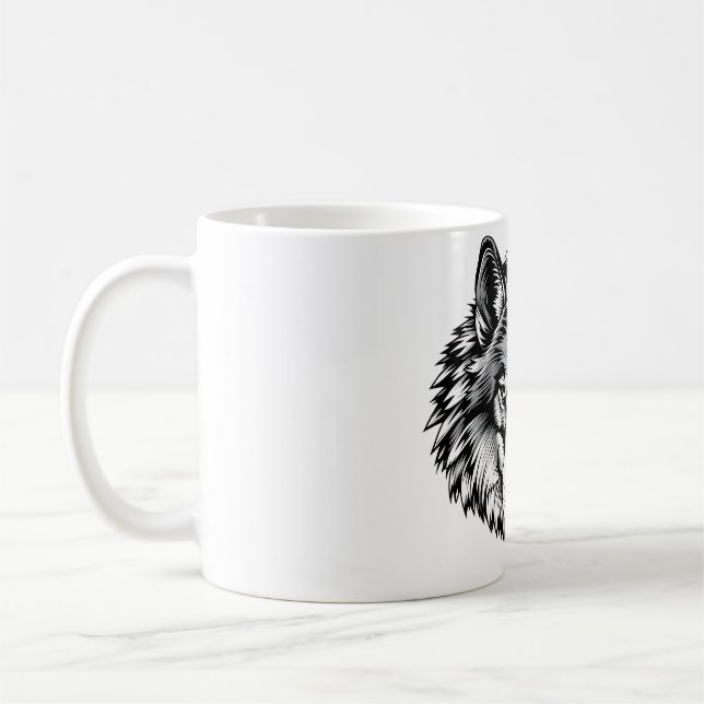 Unleash Your Wild Side Wolf T-Shirt Coffee Mug (Left)