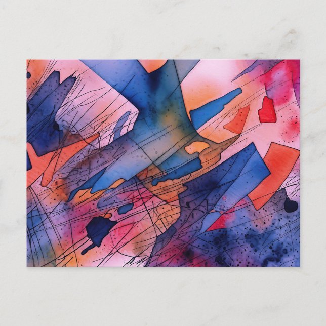 "Unleashed Potential" Contemporary Abstract Art Postcard (Front)