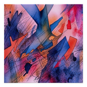 "Unleashed Potential" Contemporary Abstract Art Poster