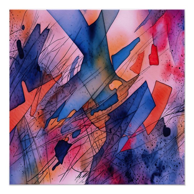 "Unleashed Potential" Contemporary Abstract Art Poster (Front)