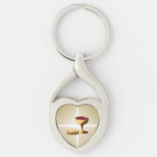 Unleavened Bread and Wine Holy Communion Key Ring