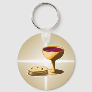 Unleavened Bread and Wine The Last Supper Easter Key Ring