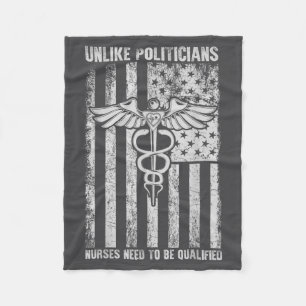 Unlike Liticians Sarcasm Quote Nurses Need To Be Q Fleece Blanket