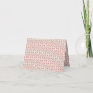 Unlimited Happy Feast on a White and Pink Backgrou Thank You Card
