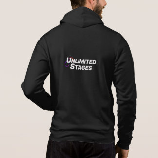 Unlimited Stages  Logo Zip-Up - Black Hoodie