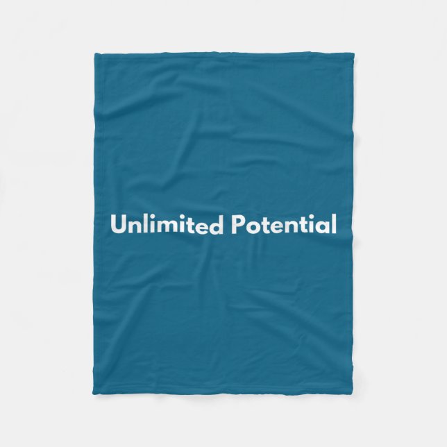 Unlimited Tential Insrational Motivational Everyda Fleece Blanket (Front)