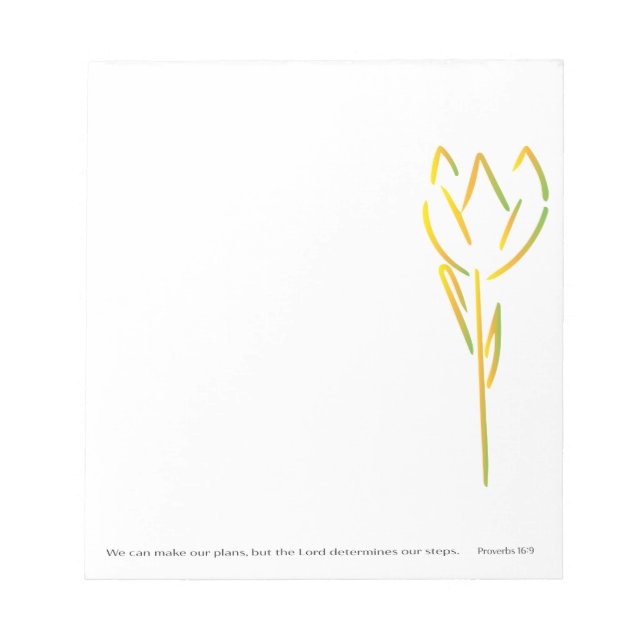 Unlined Flower Notepad (Front)