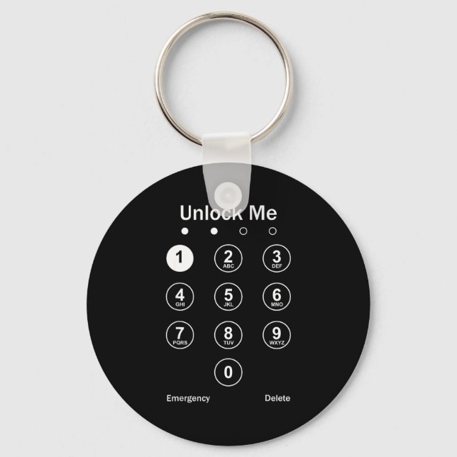 Unlock Me Phone Pcode Funny Gaming Christmas Gift  Key Ring (Front)