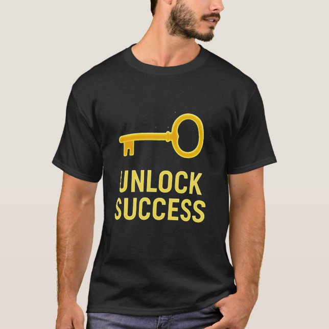 Unlock Success – Glowing Golden Key T-Shirt (Front)