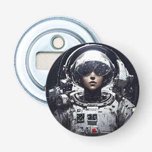 Unlock the Universe with our Girl Astronaut Bottle Opener