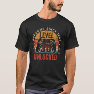 Unlocked Level 30 Awesome Since 1992 30 Year Old B T-Shirt