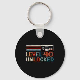 Unlocked Level 40 Birthday Boy Video Game Controll Key Ring