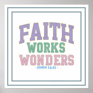 Unlocking Miracles Faith Works Wonders Scripture Poster