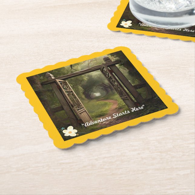 "Unlocking Potential" Paper Coaster (Angled)