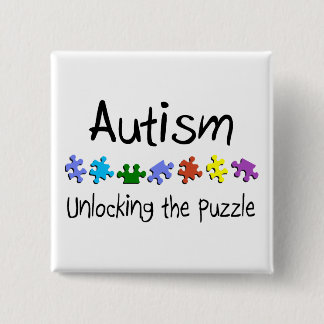 Unlocking The Puzzle 15 Cm Square Badge