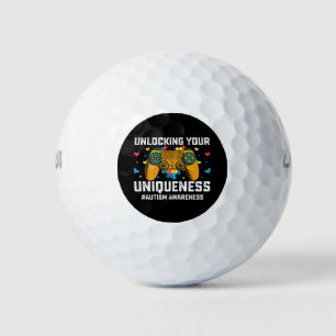Unlocking Your Uniqueness Autism Gaming Gamer Golf Balls