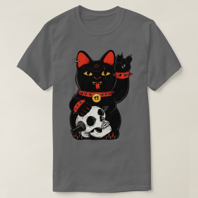 Unlucky Black Cat T-Shirt (Design Front)