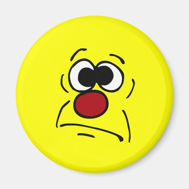 Unlucky Face Grumpey Magnet (Front)
