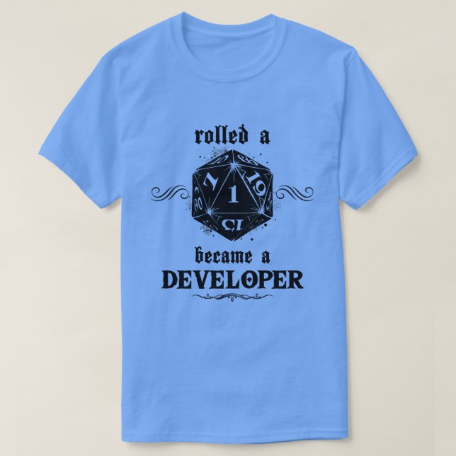 Unlucky Roll Developer T-Shirt (Design Front)