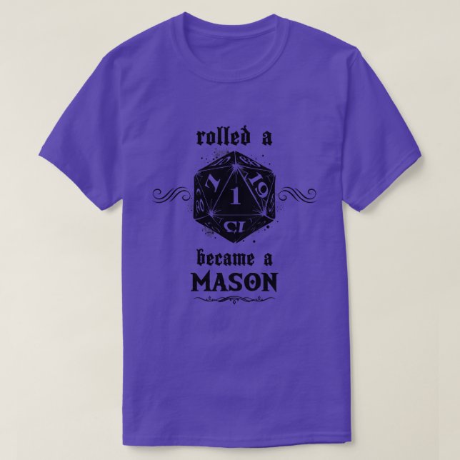 Unlucky Roll Mason T-Shirt (Design Front)
