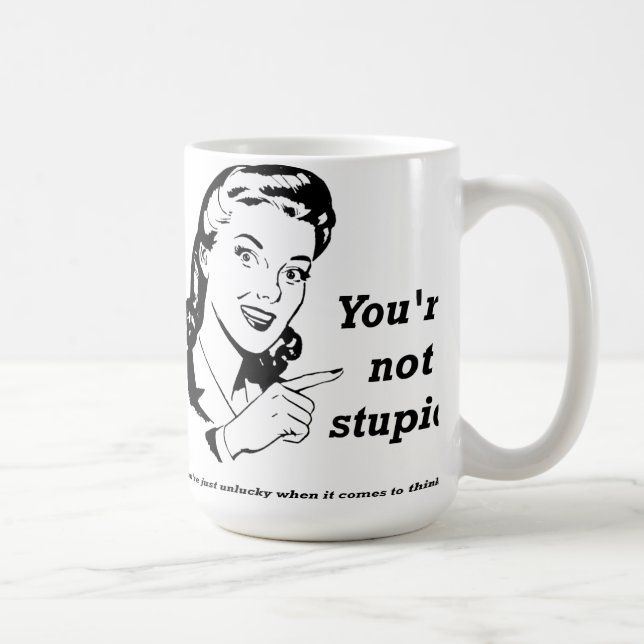 Unlucky Thinker Funny Mug (Right)