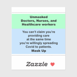 Unmasked doctors and nurses