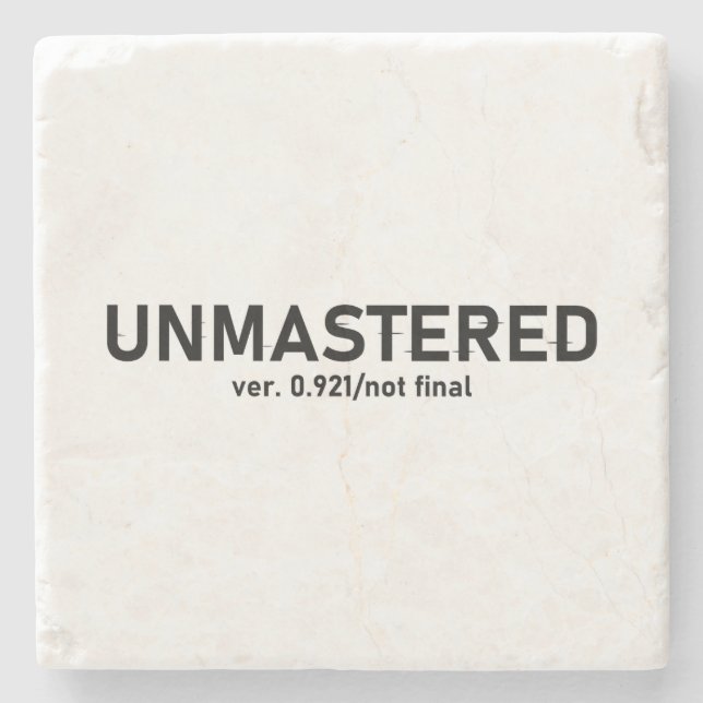 Unmastered Audio T-Shirt - Creative Glitch Style Stone Coaster (Front)