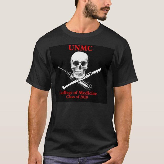 UNMC skull and syringe copy T-Shirt (Front)