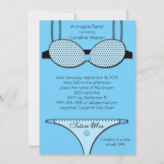 Unmentionables Blue Invitation
