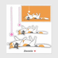 Unmotivated Calico Cat | Funny Pet Kitty Stickers