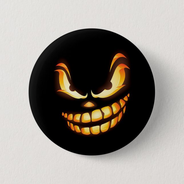 unmutiger-expression-852549 SCARY CARTOON SMILE BL 6 Cm Round Badge (Front)