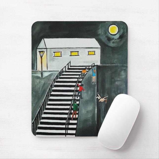 Unnecessary Steps Painting by Alfred Fox Mouse Pad (With Mouse)