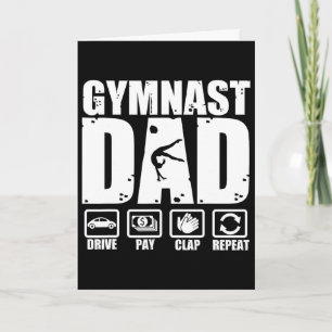 Unny Gymnast Dad Proud Gymnastics Father Humour Fa Card