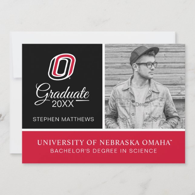 UNO Mavericks Graduate Invitation (Front)