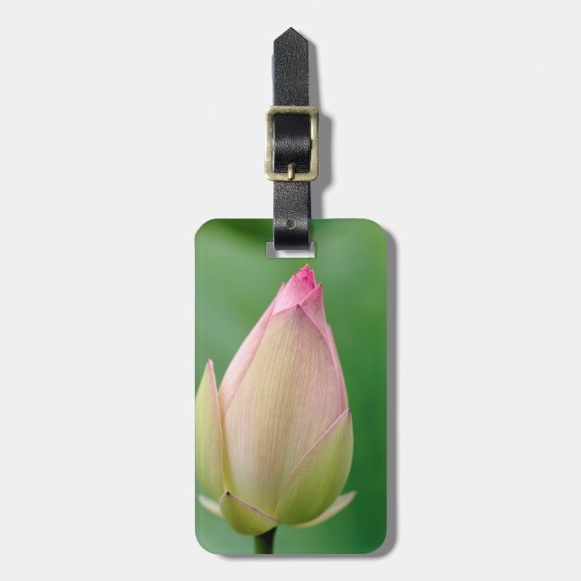 Unopened Water Lily Bulb, Durban Botanical Luggage Tag (Front Vertical)