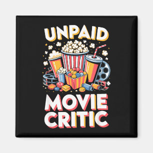 Unpaid movie critic film movie food night snack magnet