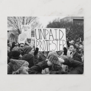 Unpaid Protester Postcard