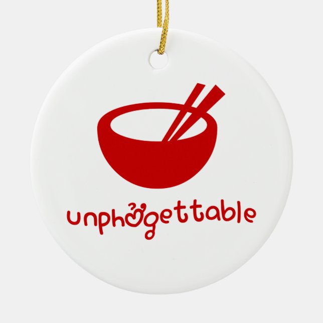 Unphởgettable Ceramic Tree Decoration (Front)