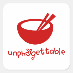 Unphởgettable Square Sticker