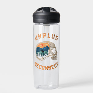 Unplug And Reconnect Campers Life Water Bottle
