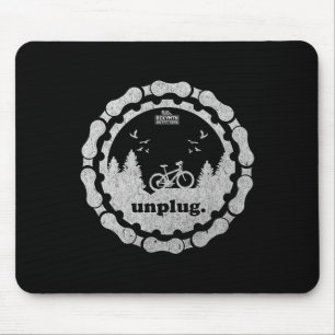 Unplug, Get Outside And Go Mountain Biking Bike Ch Mouse Pad