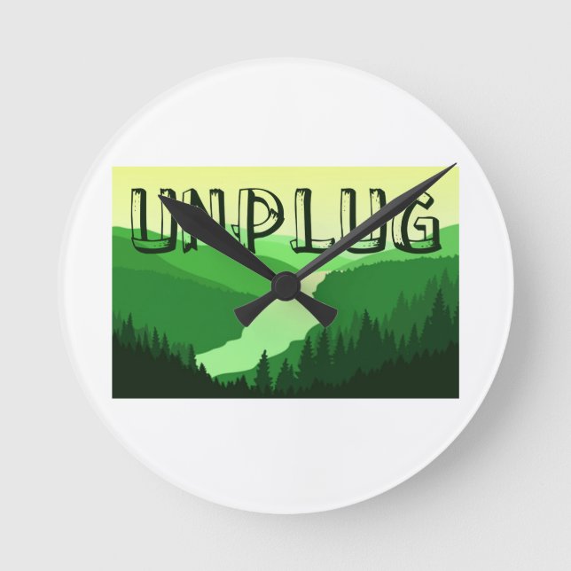 Unplug Round Clock (Front)