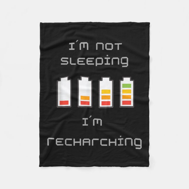 Unplugged &amp; Energized_ Cool Battery Design  Fleece Blanket (Front)