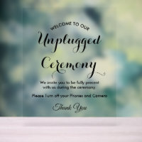 Unplugged Ceremony Black White Wedding