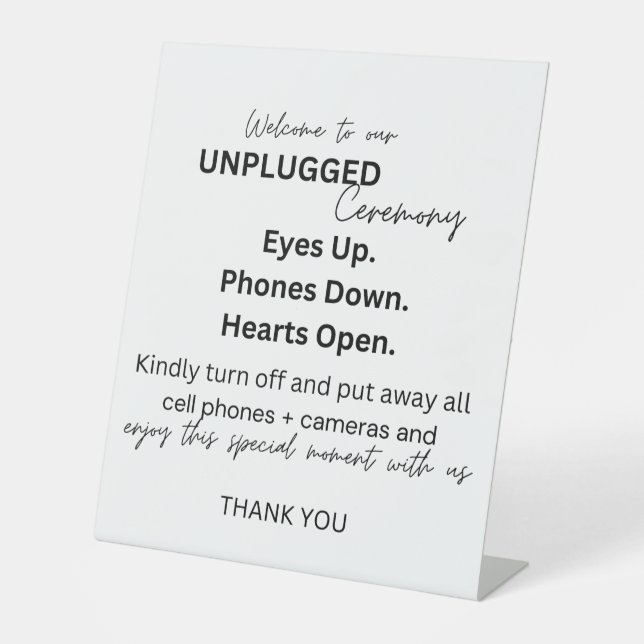 Unplugged Ceremony Sign (Front)