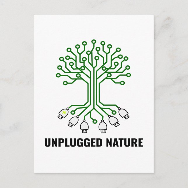 Unplugged Nature Circuit Tree USB Postcard (Front)